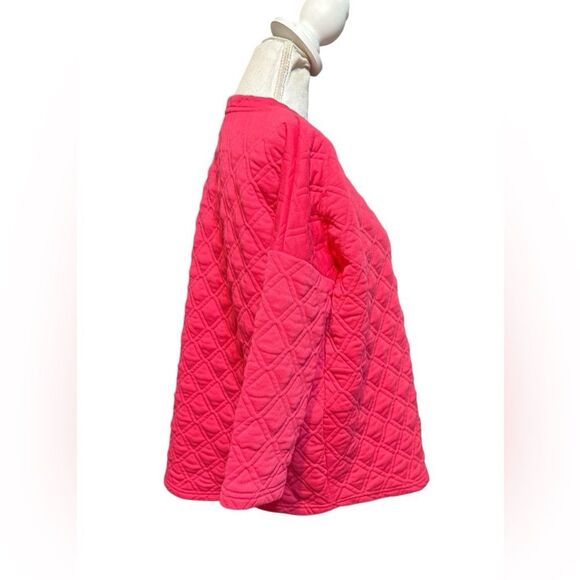 Tuckernuck Ally Swing Azalea Pink Quilted Sweatshirt XS/S - Picture 3 of 5